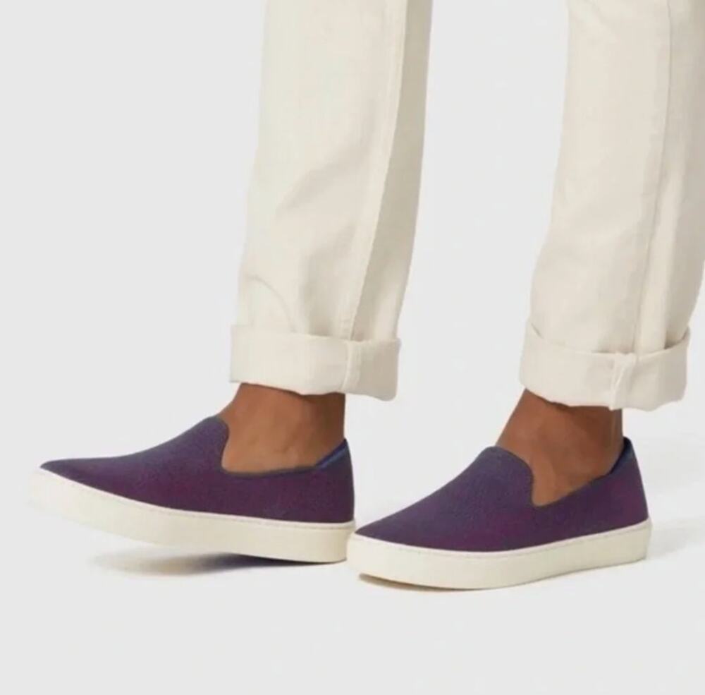 Rothy's Dark Purple Slip On Sneaker Size 12